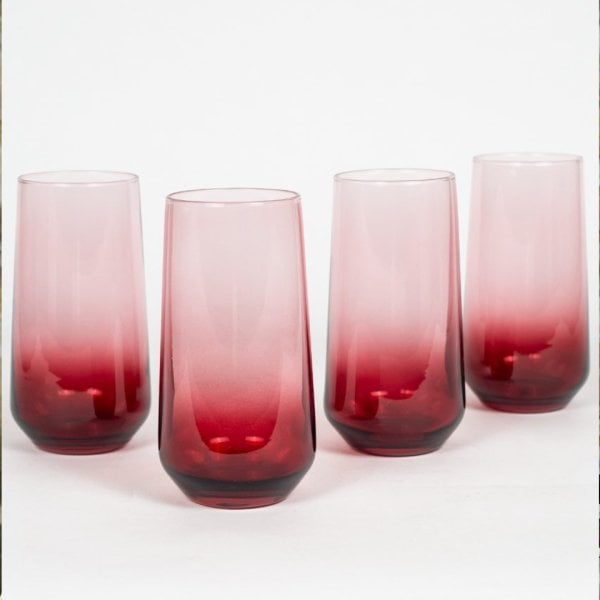 Rakle New Iconic 4'lü Meşrubat Bardağı Seti Kırmızı