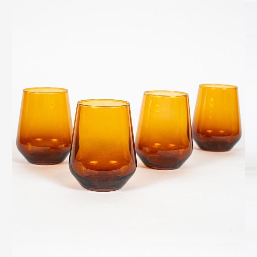 Rakle New Iconic 4'lü Su Bardağı Seti Amber