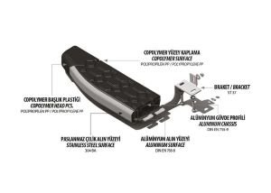 OMSA Nissan X-Trail Blackline Yan Basamak Krom 2005-2010 Arası
