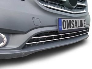 OMSA Mercedes Vito W447 Krom Ön Tampon Çıtası Tırtıklı 2 Parça 2014-2024 Arası