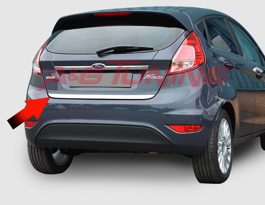 Ford Fiesta Krom Bagaj Alt Çıta Formlu 2009-2017 Arası Paslanmaz Çelik