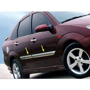 Ford Focus 1 HB/SD/SW Krom Yan Kapı Çıtası 1998-2005 4Prç P.Çelik