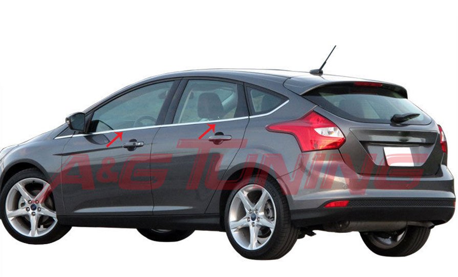 Ford Focus HB Krom Cam Çıtası 2011-2017 Arası 8Prç Paslanmaz Çelik