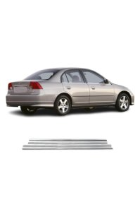Honda Civic Krom Cam Çıtası Tk 2002-2006 4Prç Paslanmaz Çelik