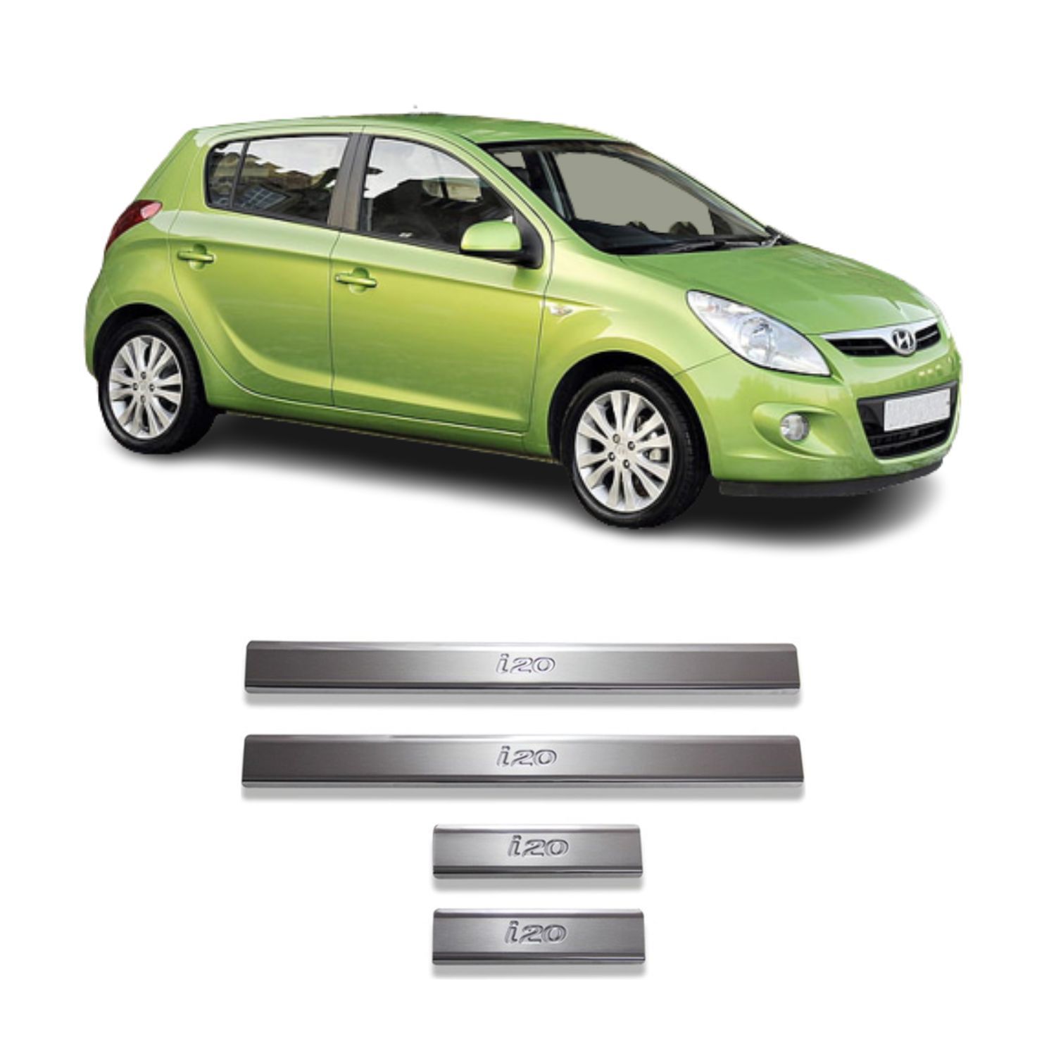 Hyundai i20 Krom Kapı Eşiği Takımı 2008-2012 Paslanmaz Çelik