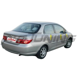 Honda City Krom Cam Çıtası 2006-2009 Arası 6 Prç. Paslanmaz Çelik