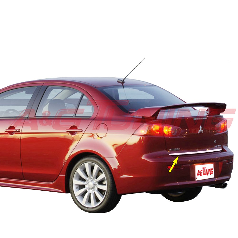 Mitsubishi Lancer Krom Bagaj Alt Çıta Formlu 2008-ve Sonrası Paslanmaz Çelik