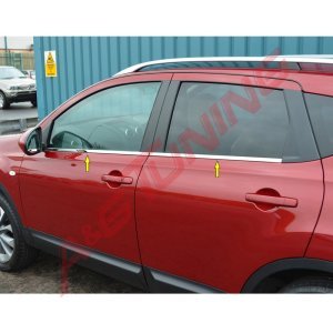 Nissan Qashqai Krom Cam Çıtası 2010-2013 4Prç Paslanmaz Çelik