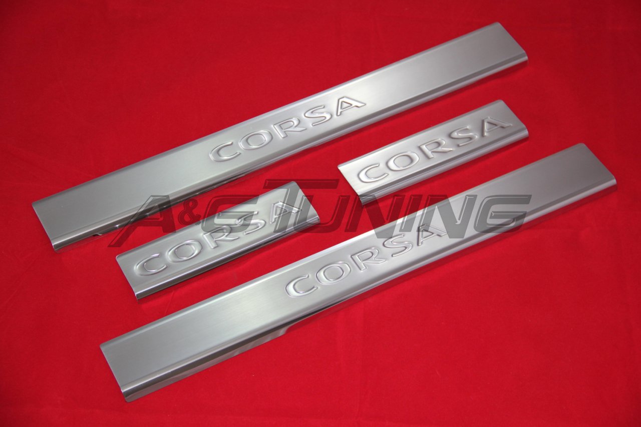 Opel Corsa D Krom Kapı Eşiği Takımı 2006 Üzeri Paslanmaz Çelik