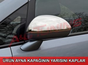 Opel Corsa D Krom Ayna Kapağı Tk 2007 Üzeri Paslanmaz Çelik