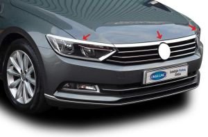 OMSA VW Passat B8 Krom Far Üstü Çıta 3 Parça 2015-2019 Arası