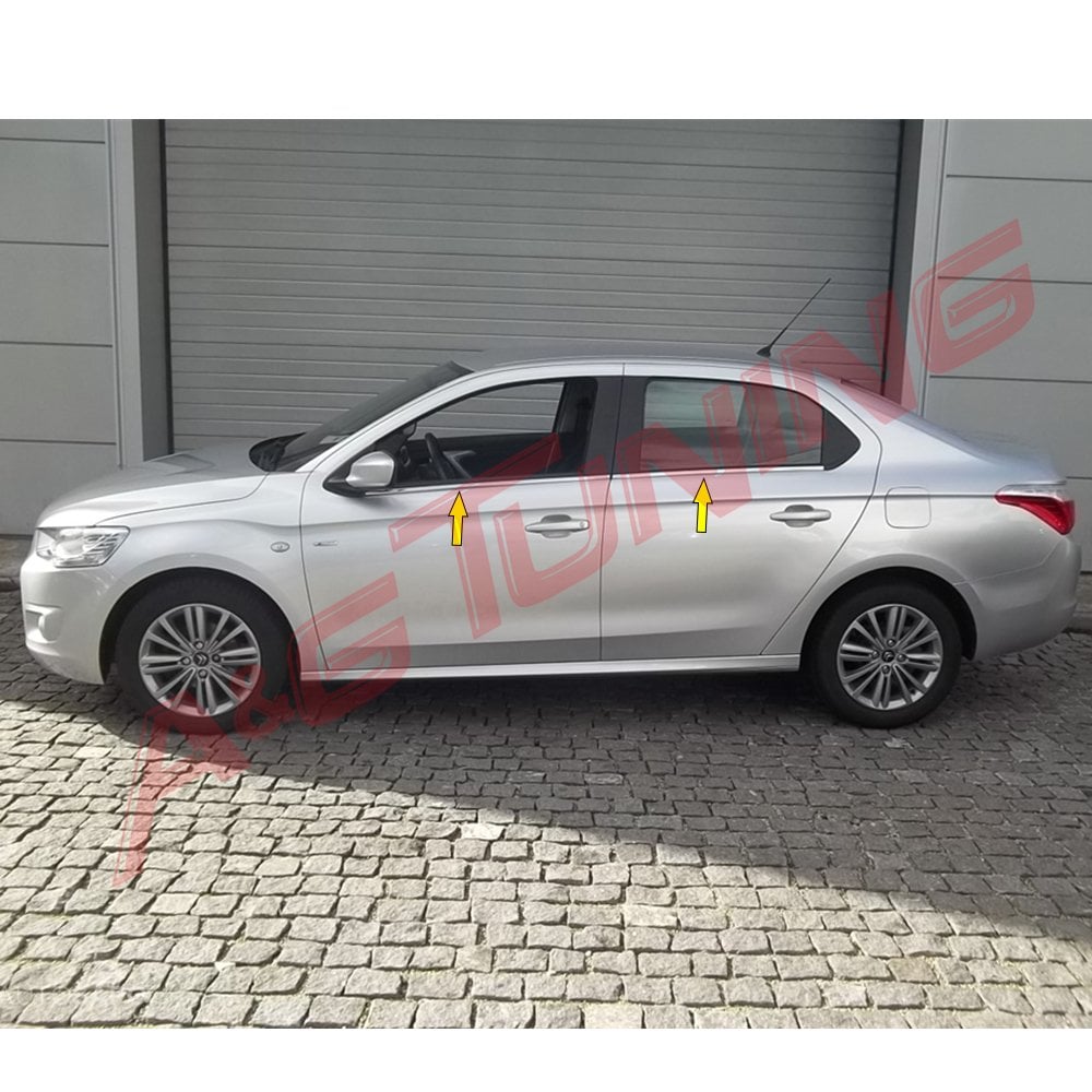 Peugeot 301 Krom Cam Çıtası Tk 2012 Üzeri 4Prç Paslanmaz Çelik