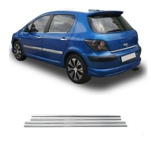 Peugeot 307 Krom Cam Çıtası Tk 2001 Üzeri 4Prç Paslanmaz Çelik