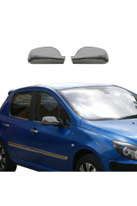 Peugeot 407 Krom Ayna Kapağı Takımı Paslanmaz Çelik