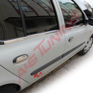 R. Clio 2 HB Krom Cam Çıtası Tk 1999-2006 4Prç Paslanmaz Çelik