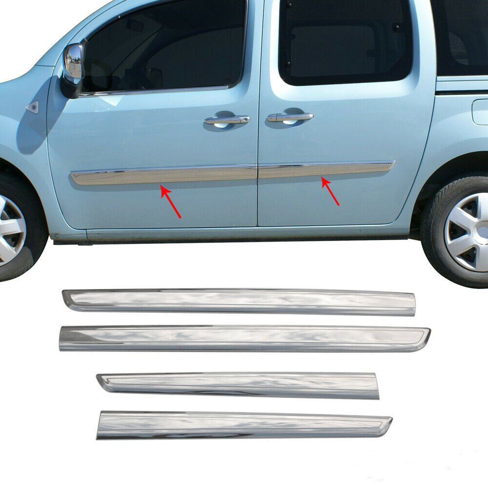 Renault Kangoo Krom Kapı Çıtası 2008 Üzeri -Dar Model- Paslanmaz Çelik