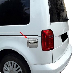 Volkswagen Caddy Krom Depo Kapağı 2004-2010 Paslanmaz Çelik