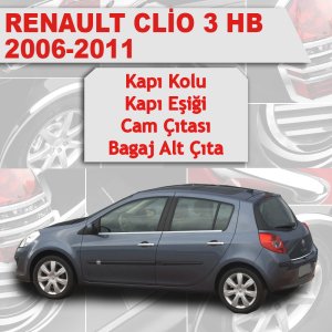 Renault Clio 3 HB Avantajlı Krom Set 4 Ürün 2006-2011 P. Çelik