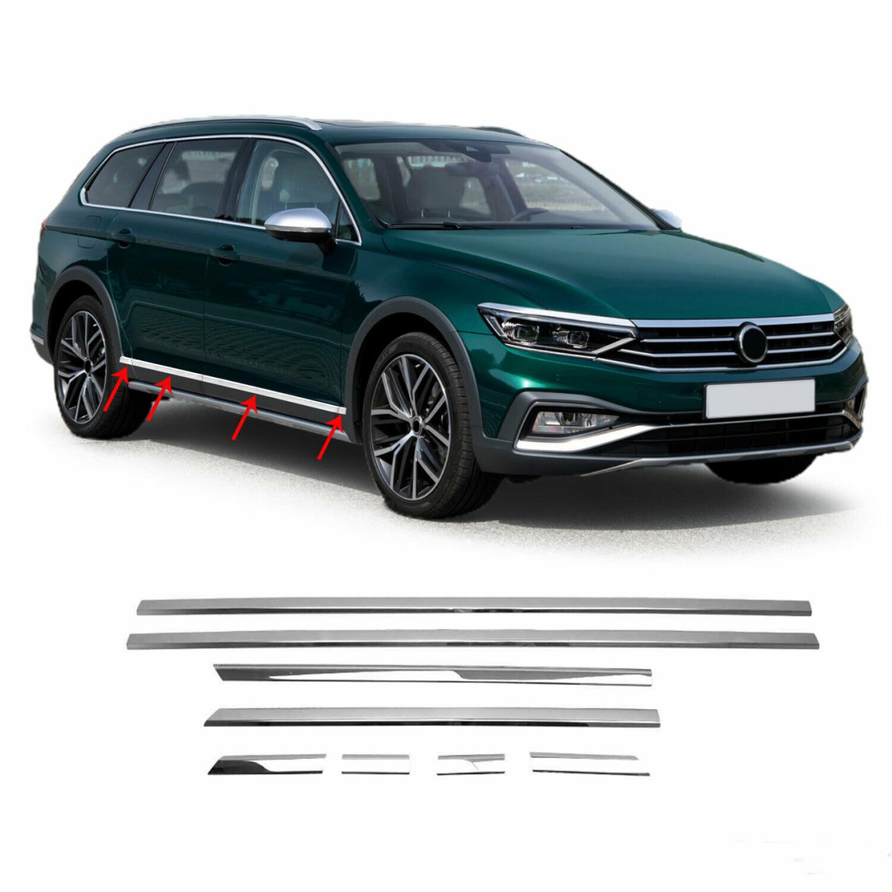 Volkswagen Passat B8 Variant Krom Kapı Çıtası (8prç) 2015-2018 Arası