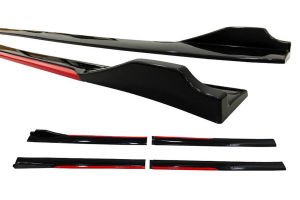Universal Race Flaplı Marşpiyel Kırmızı Piano Black ABS