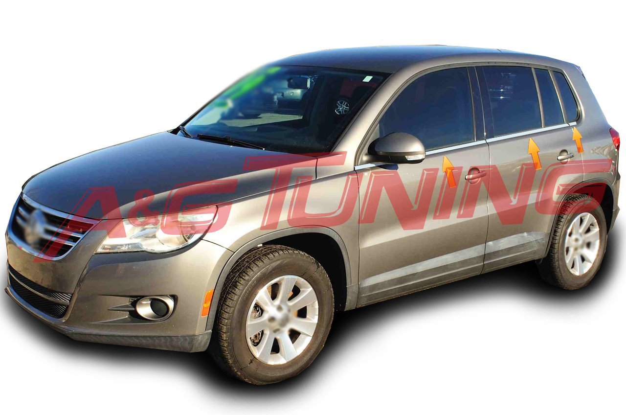 VW Tiguan Krom Cam Çıtası 6 Prç. 2007-2015 Paslanmaz Çelik