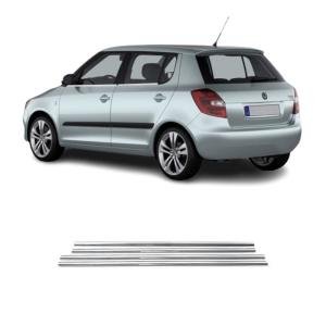 Skoda Fabia MK2 Krom Cam Çıtası 4 prç. 2008-2014 P.Çelik