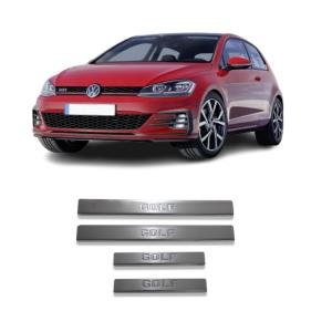 Volkswagen Golf 7 Krom Kapı Eşiği 4 Prç. 2013-2019  Arası Paslanmaz Çelik