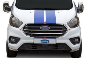 OMSA Ford Transit Tourneo Custom Krom Ön Panjur Çerçevesi 4 Parça 2018-2023 Arası