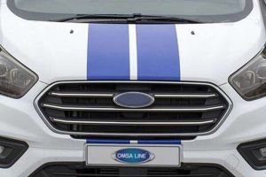 OMSA Ford Transit Tourneo Custom Krom Ön Panjur Çerçevesi 4 Parça 2018-2023 Arası