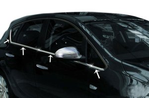 Opel Astra J HB Krom Cam Çıtası 2010 Üzeri 8Prç Paslanmaz Çelik