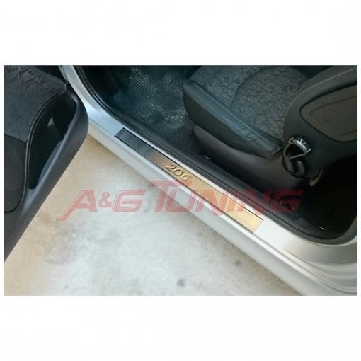 Peugeot 206 Coupe Krom Kapı Eşiği Tk 2Prç Paslanmaz Çelik
