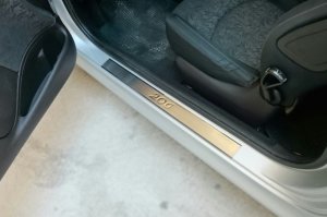 Peugeot 206 Coupe Krom Kapı Eşiği Tk 2Prç Paslanmaz Çelik