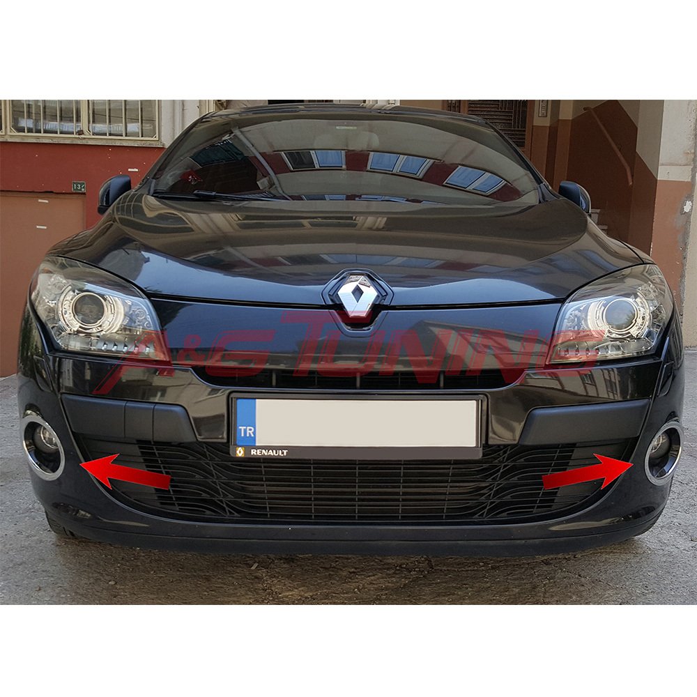 Megane 3 HB Krom Sis Farı Çerçevesi 2010-2012 Paslanmaz Çelik