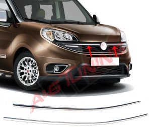 Fiat Doblo Krom Ön Panjur 2015 Üzeri 2Prç Paslanmaz Çelik