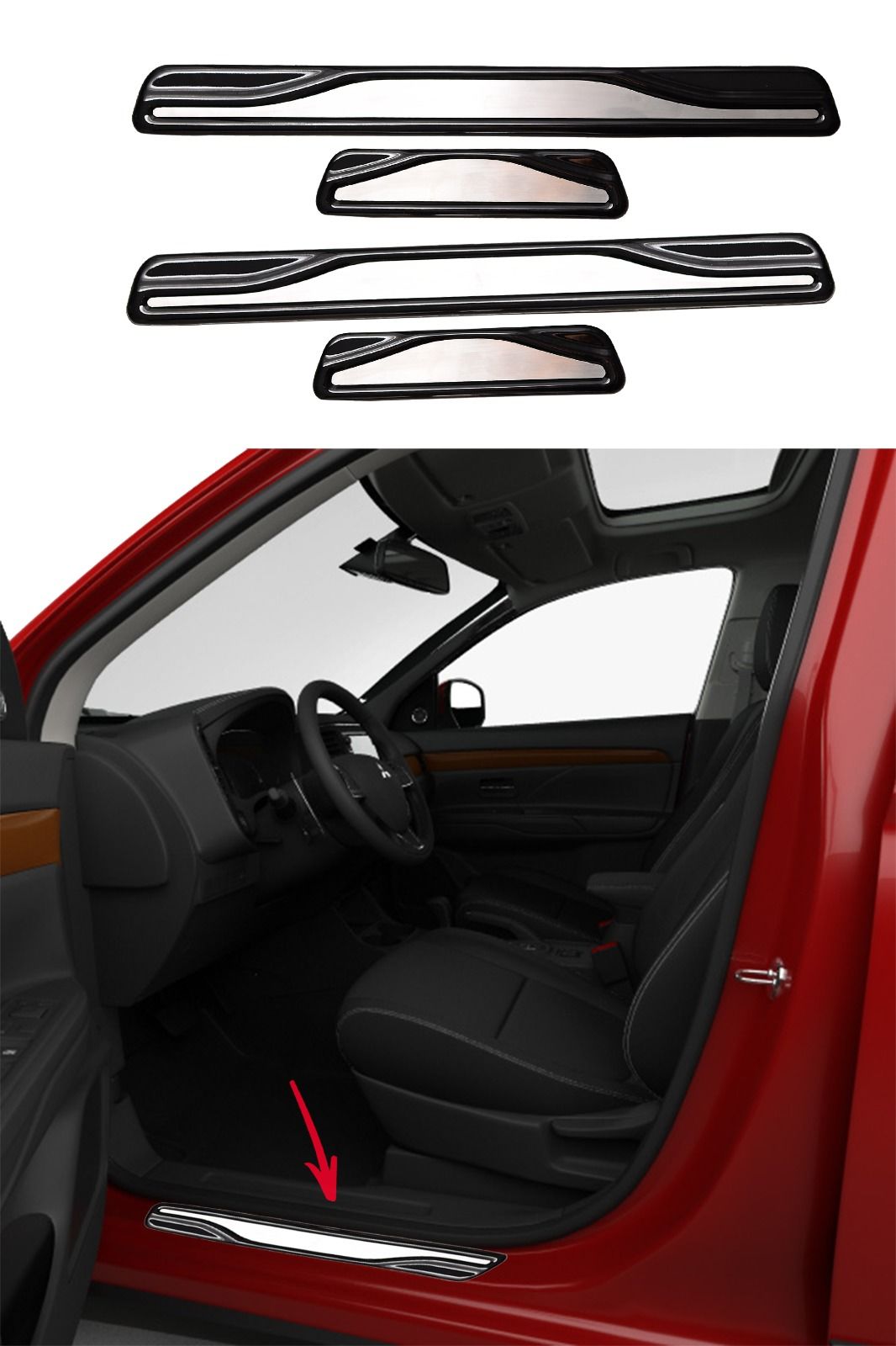 Opel Astra K Krom Kapı Eşik Koruması 2015 Üzeri 4 Parça
