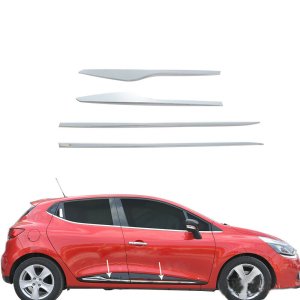 Renault Clio 4 HB Krom Kapı Çıtası Tk 4Prç Paslanmaz Çelik