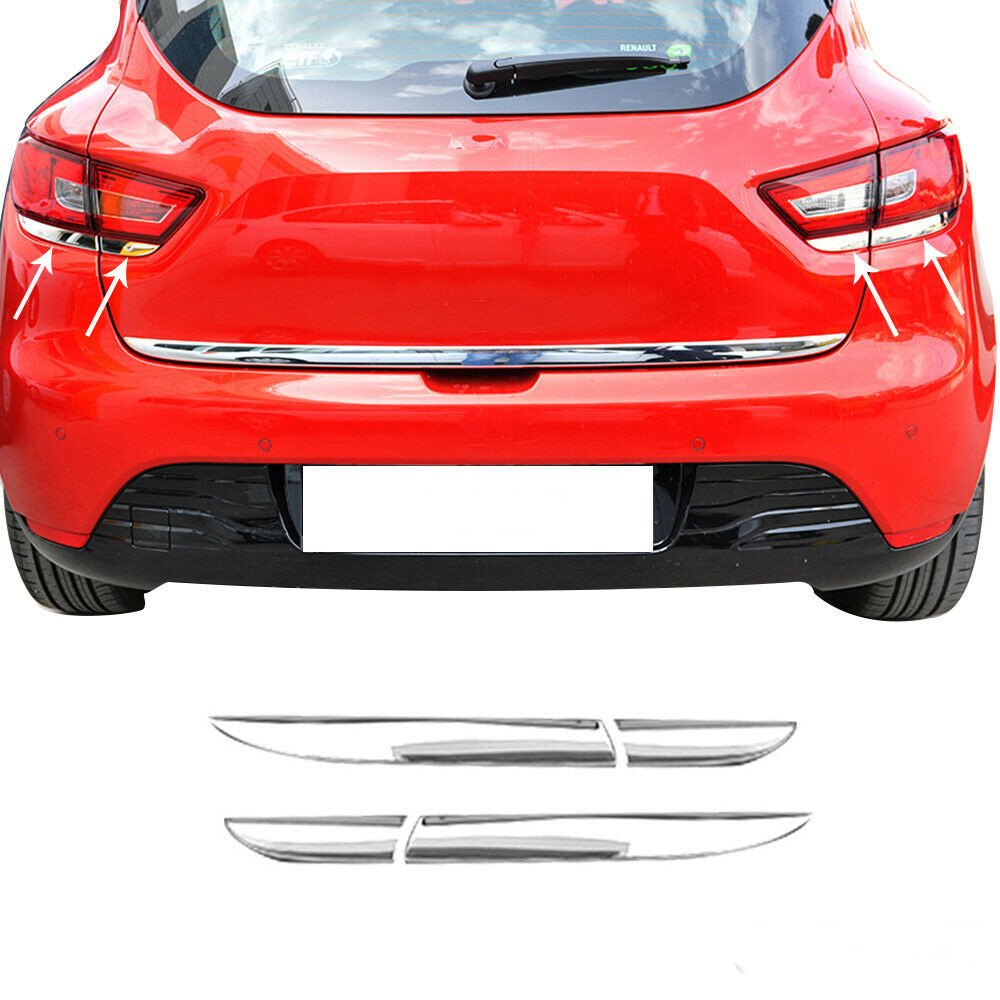 Renault Clio 4 HB Krom Stop Alt Çıta 4Prç Paslanmaz Çelik