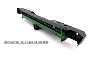 OMSA Isuzu D-Max Dakar V2 Çelik Arka Tampon Ledli Sensörlü-Sensörsüz 2012-2019 Arası