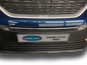 OMSA Peugeot Rifter Krom Ön Panjur Çıtası Plaka Üstü 2019-2024 Arası