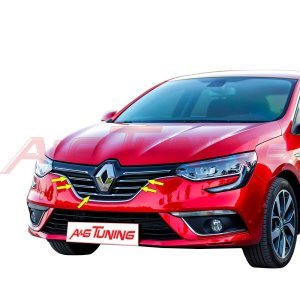 Renault Megane 4 HB Krom Ön Panjur 5 Prç. 2016-2020 Arası Paslanmaz Çelik