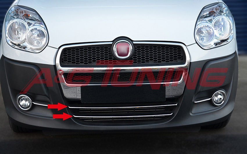 Fiat Doblo Krom Ön Tampon Çıtası 2010-2014 2Prç Paslanmaz Çelik