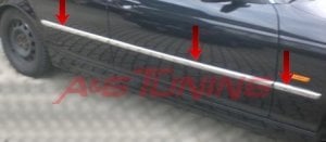 BMW E46 Krom Yan Kapı Çıtası 1998-2005 6 Prç Paslanmaz Çelik