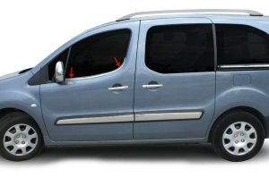 Citroen Berlingo Krom Cam Çıtası 2008 Üzeri 2Prç Paslanmaz Çelik