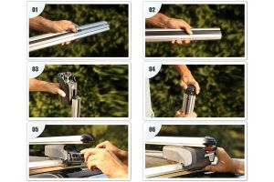 Universal Bold Bar V2 Ara Atkı Gri 127 cm 2 Parça