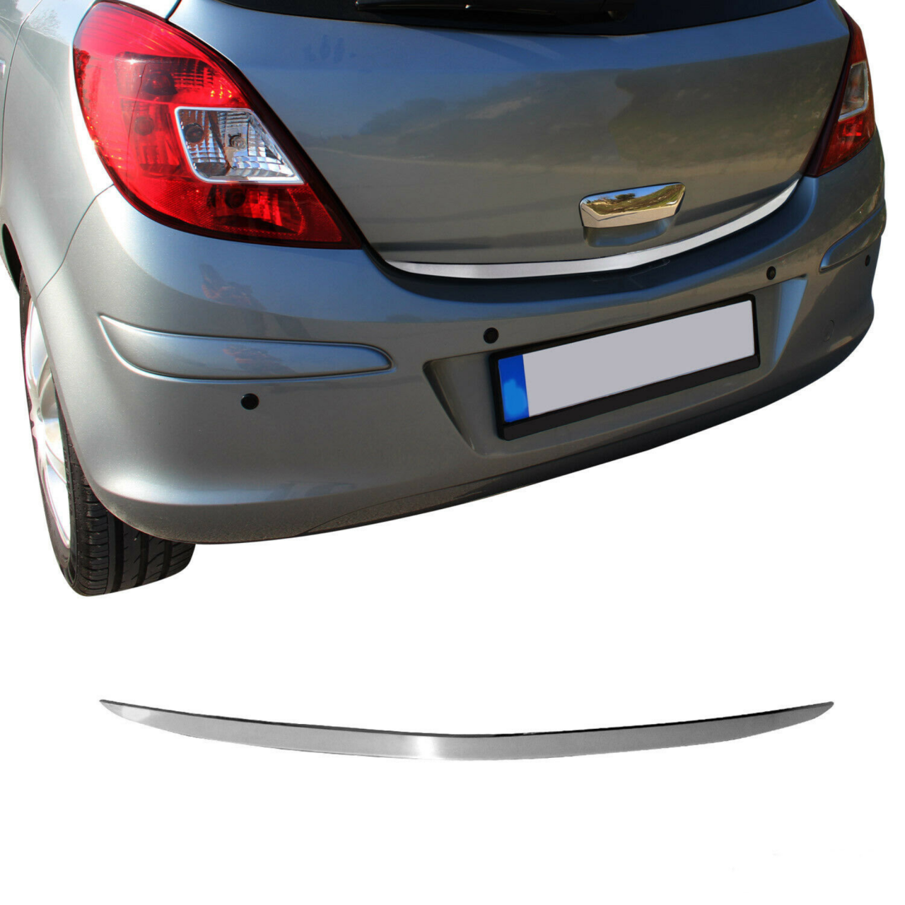 Opel Corsa E Krom Bagaj Alt Çıtası 2015-2019 Arası Paslanmaz Çelik