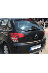 CITROEN C3 Krom Bagaj Alt Çıta Formlu 2010-2015 Paslanmaz Çelik