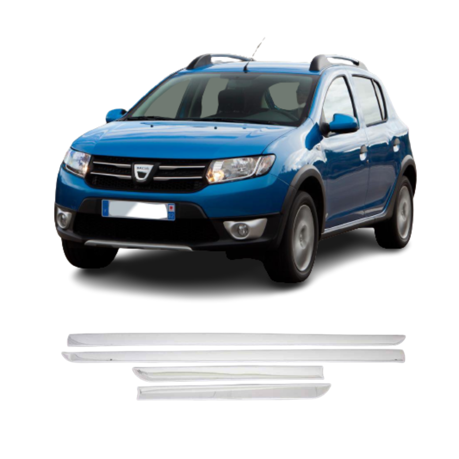 Dacia Sandero Krom Yan Kapı Çıtası 2012-2020 Arası Paslanmaz Çelik