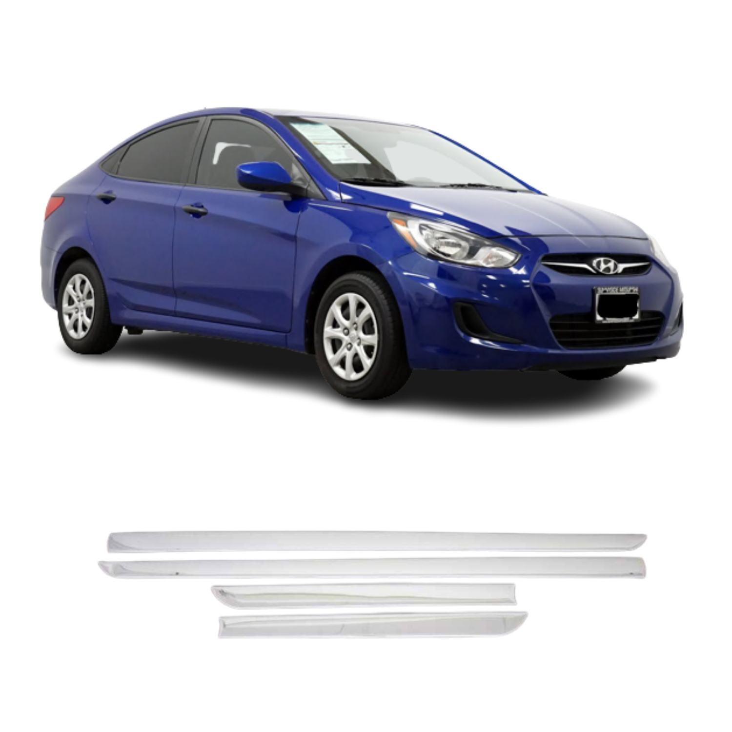 Hyundai Accent Blue Krom Yan Kapı Çıtası 2011 Ve Üzeri Paslanmaz Çelik