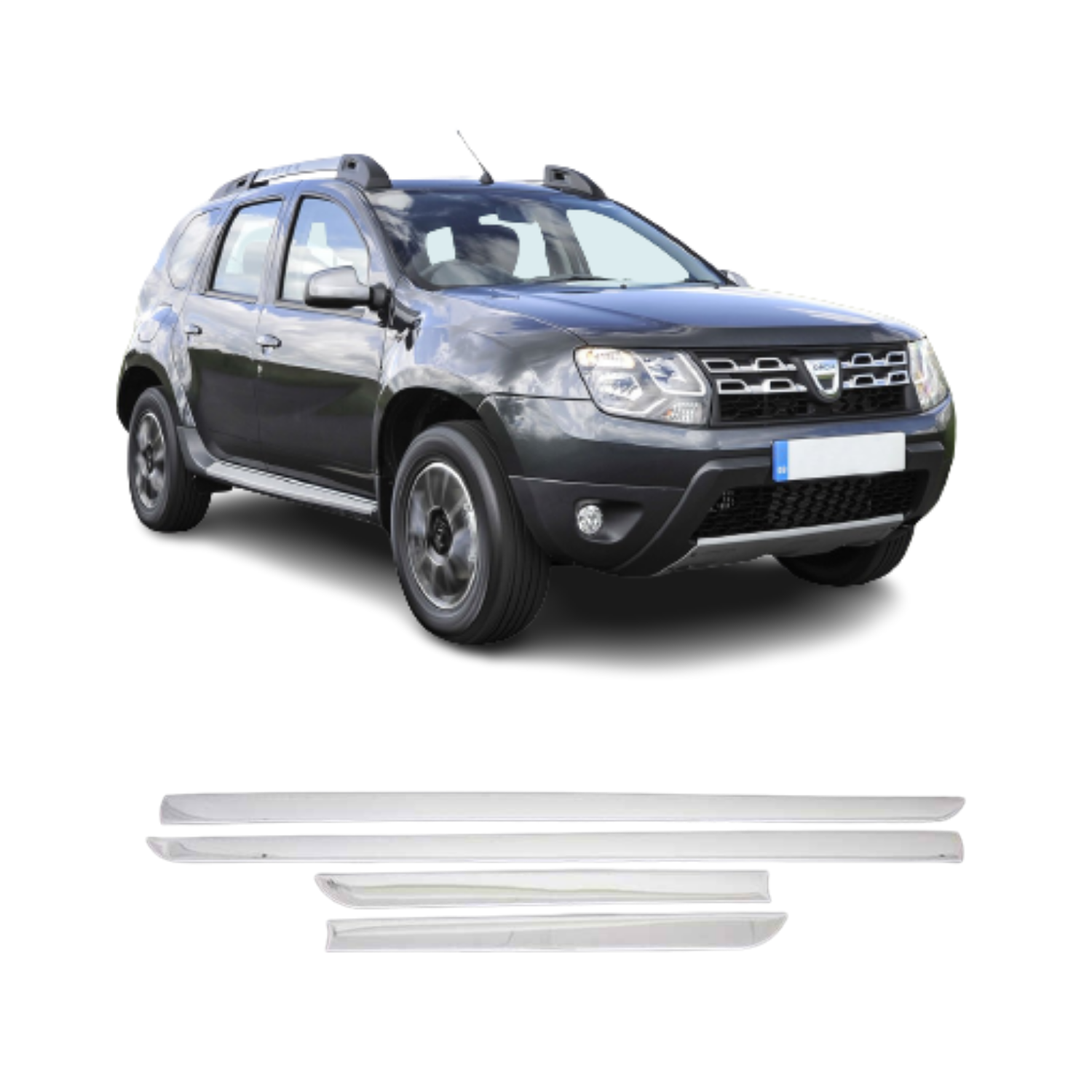 Dacia Duster Krom Yan Kapı Çıtası 2010-2017 Arası Paslanmaz Çelik