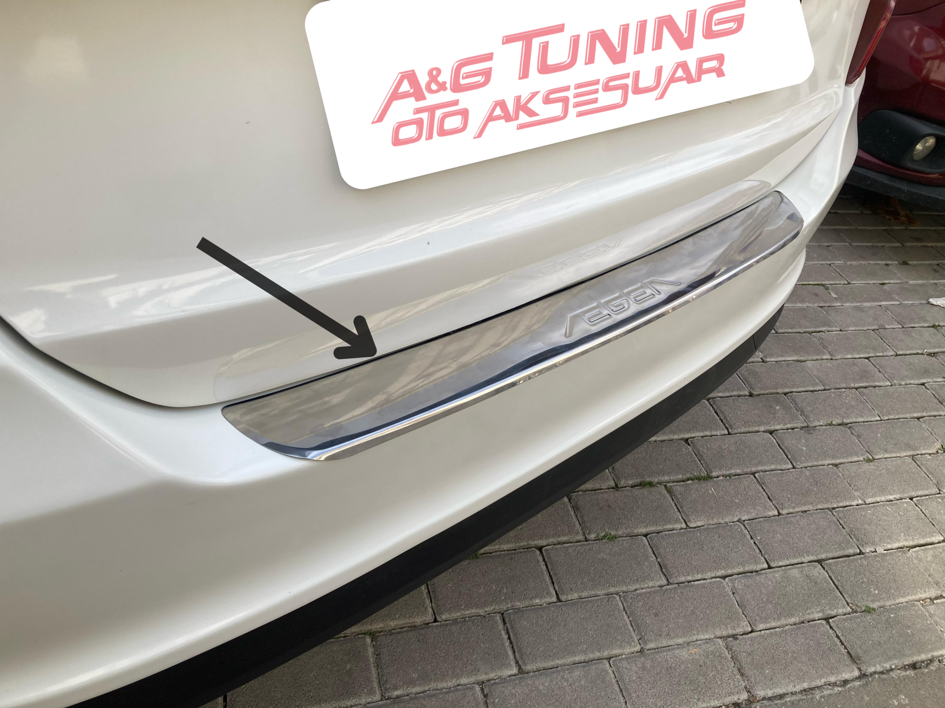 Fiat Egea Sedan Krom Arka Tampon Eşiği 2015 ve Sonrası P.Çelik